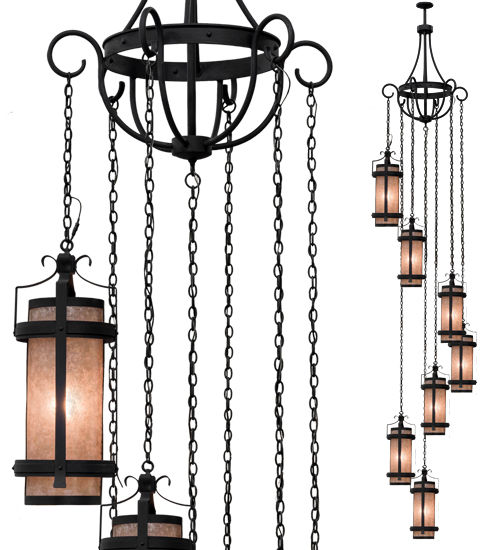 Meyda 45" Wide Castellon 7 Light Cascading Pendant