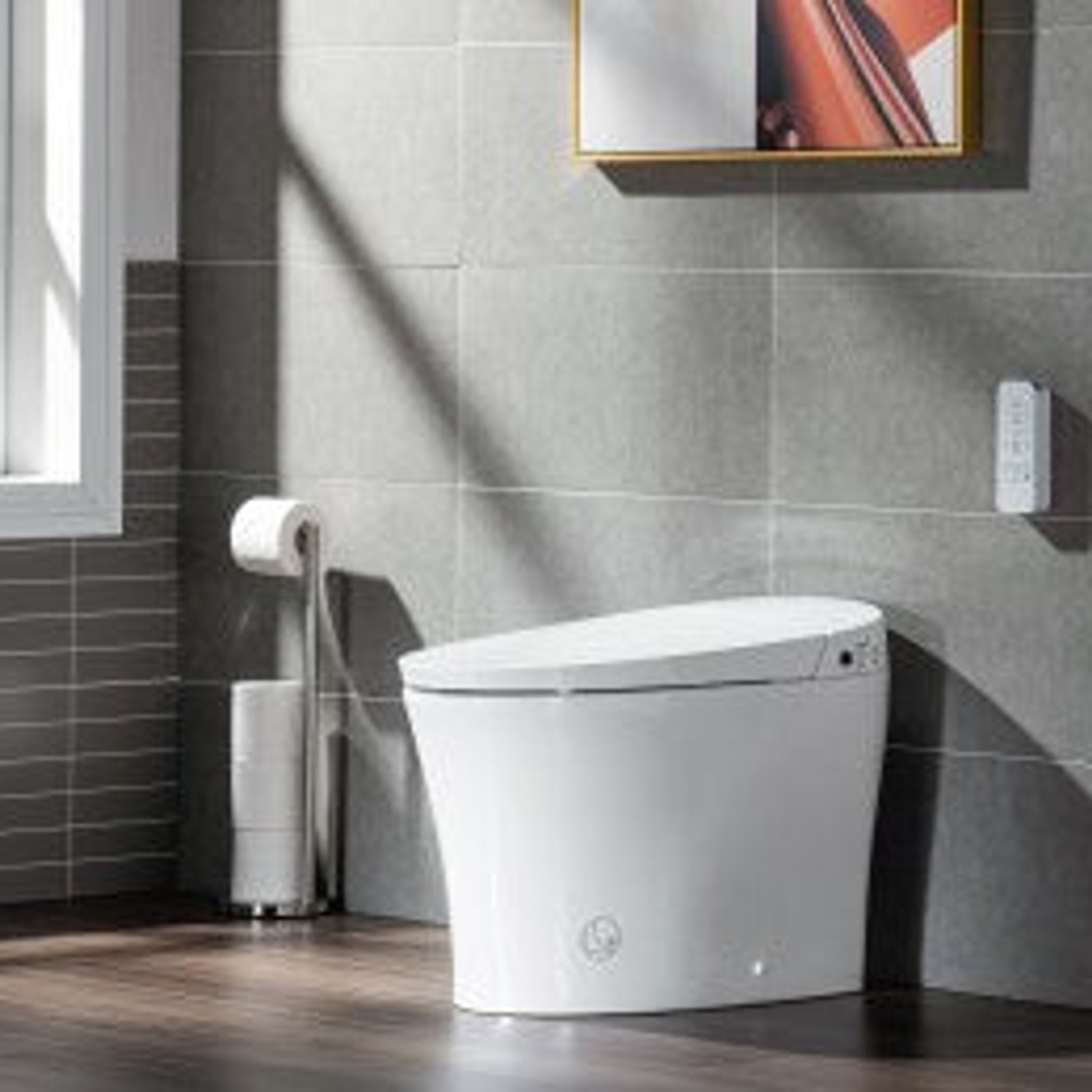 WOODBRIDGE Elongated 1-pc Toilet w/ Advanced Auto Open & Close Bidet — T-0082