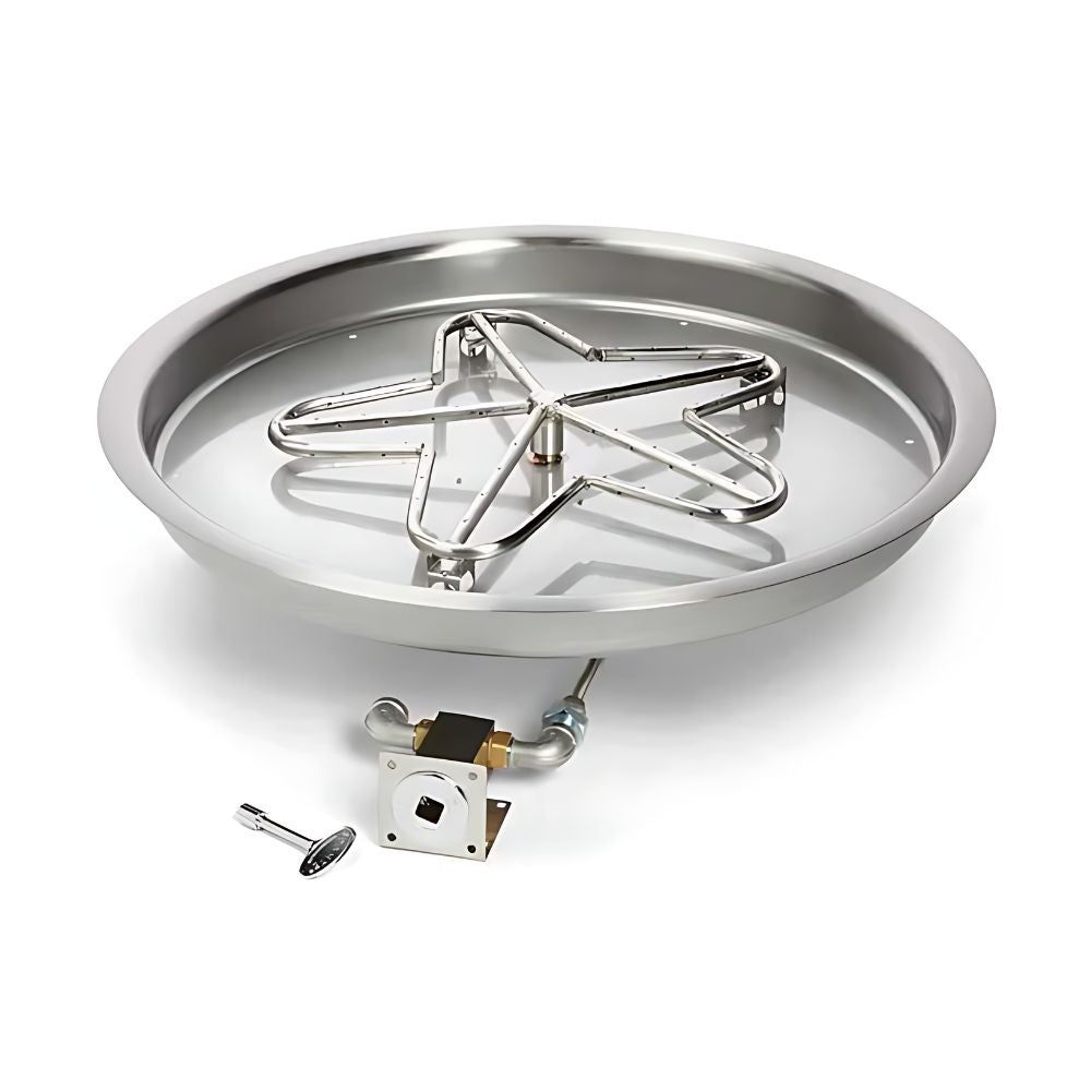 19″ Match Lit Fire Pit Kit - Natural Gas