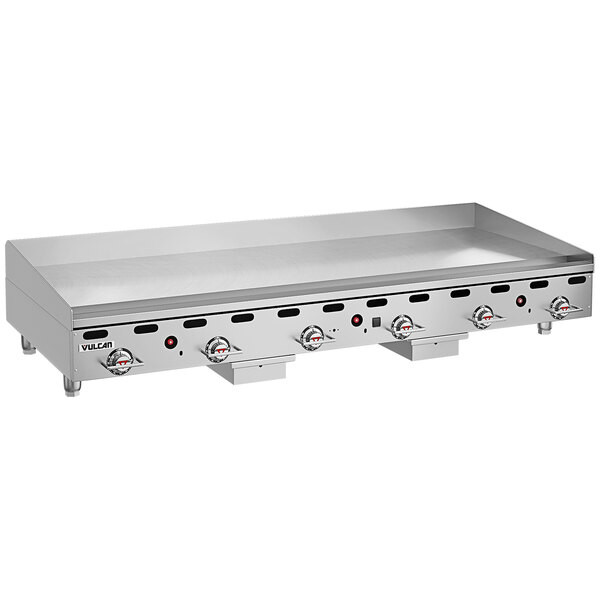 Vulcan MSA72-24C 72″ Liquid Propane Chrome Top Commercial Griddle / Grill with S