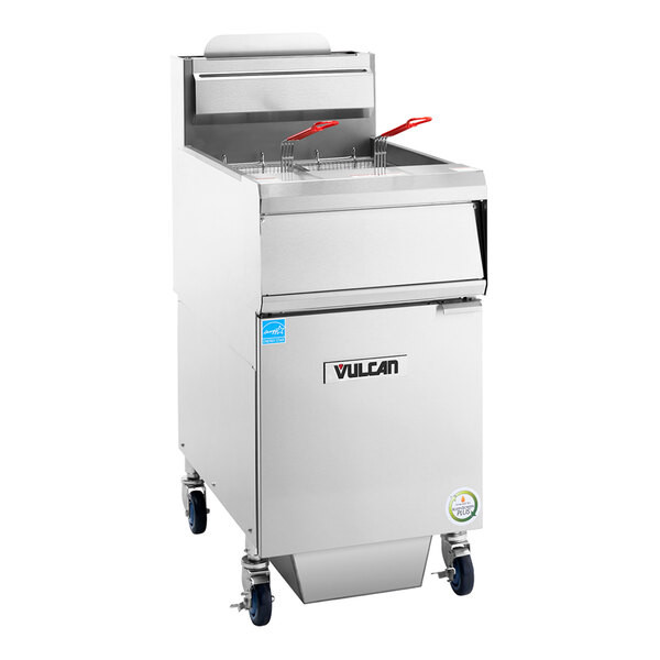 Vulcan 1VHG70AF-LP QuickFry Series 70 lb. Liquid Propane Floor Fryer with Analog