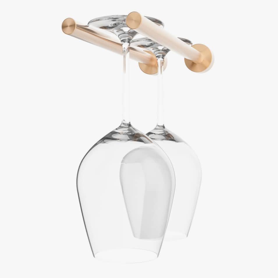 Thumbnail: Vino Series Stemware 2 (wall mounted metal wine glass storage)