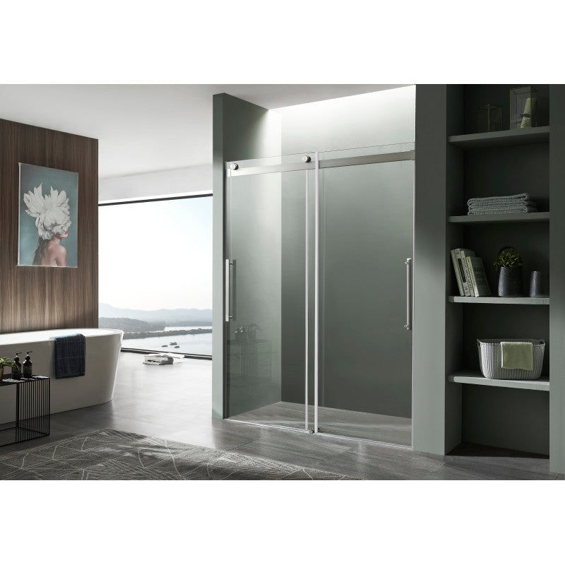 Thumbnail: ANZZI Stellar Series 48 in. x 76 in. Frameless Sliding Shower Door w/