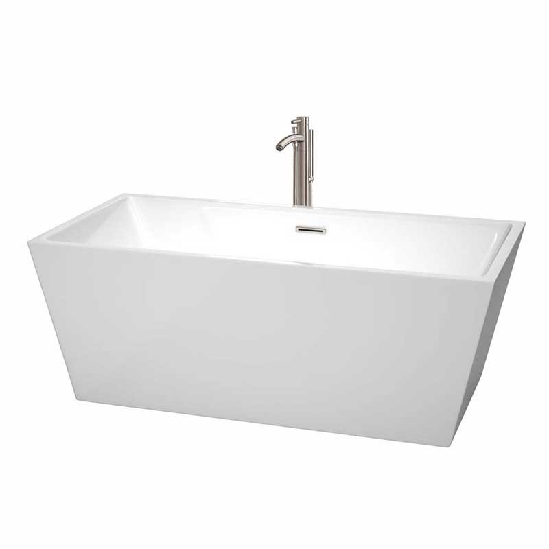 Wyndham Collection Sara 63″ Freestanding Bathtub in White – WCBTK151463ATP11BN