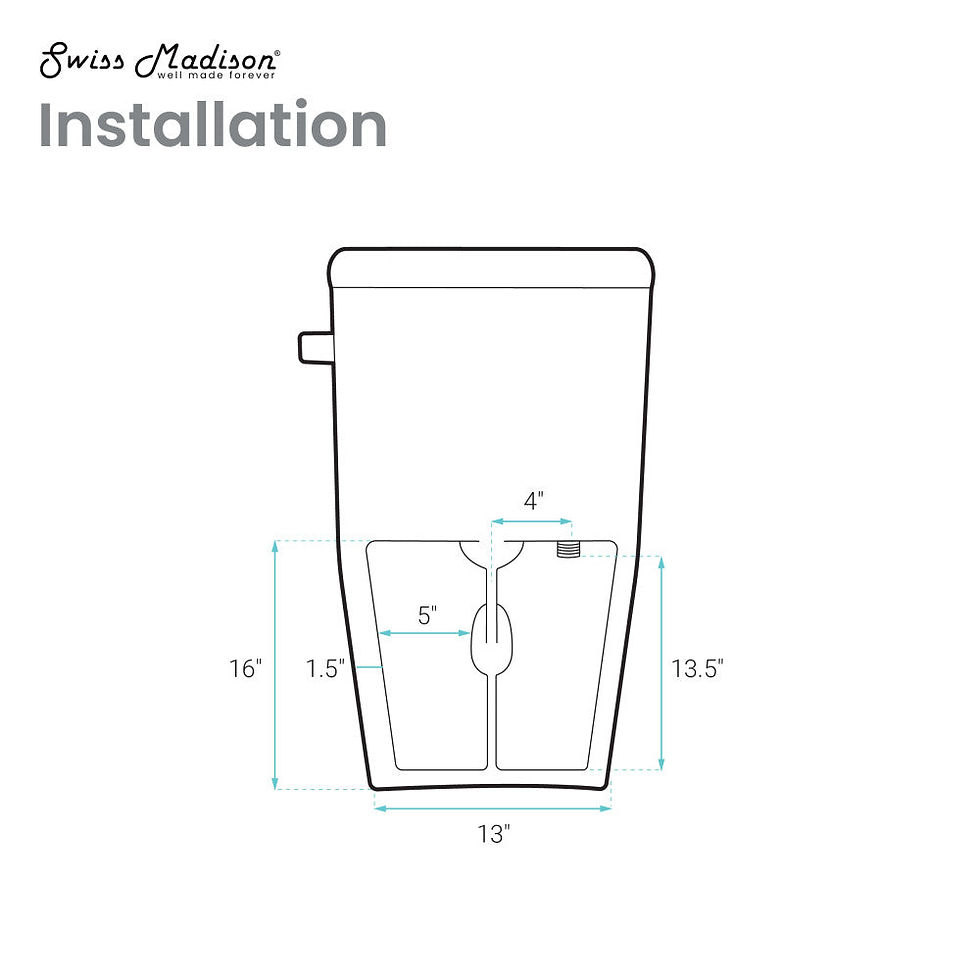 Thumbnail: Swiss Madison Avancer One pc Smart Toilet 1.28 GPF in Glossy White w/