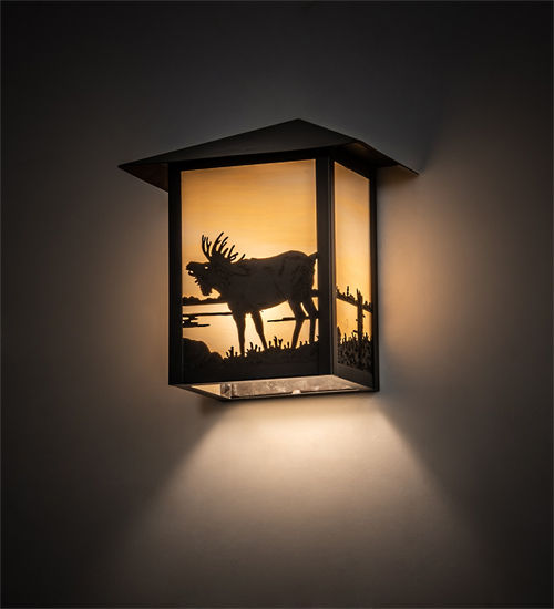 Meyda 9" Wide Seneca Moose Wall Sconce