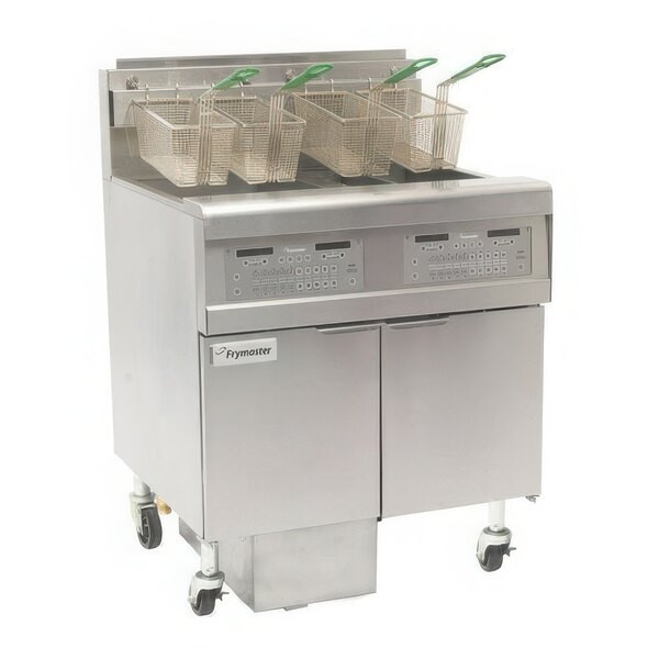 Frymaster FPGL230-2RCA Natural Gas Floor Fryer with Full Left Frypot / Right Spl