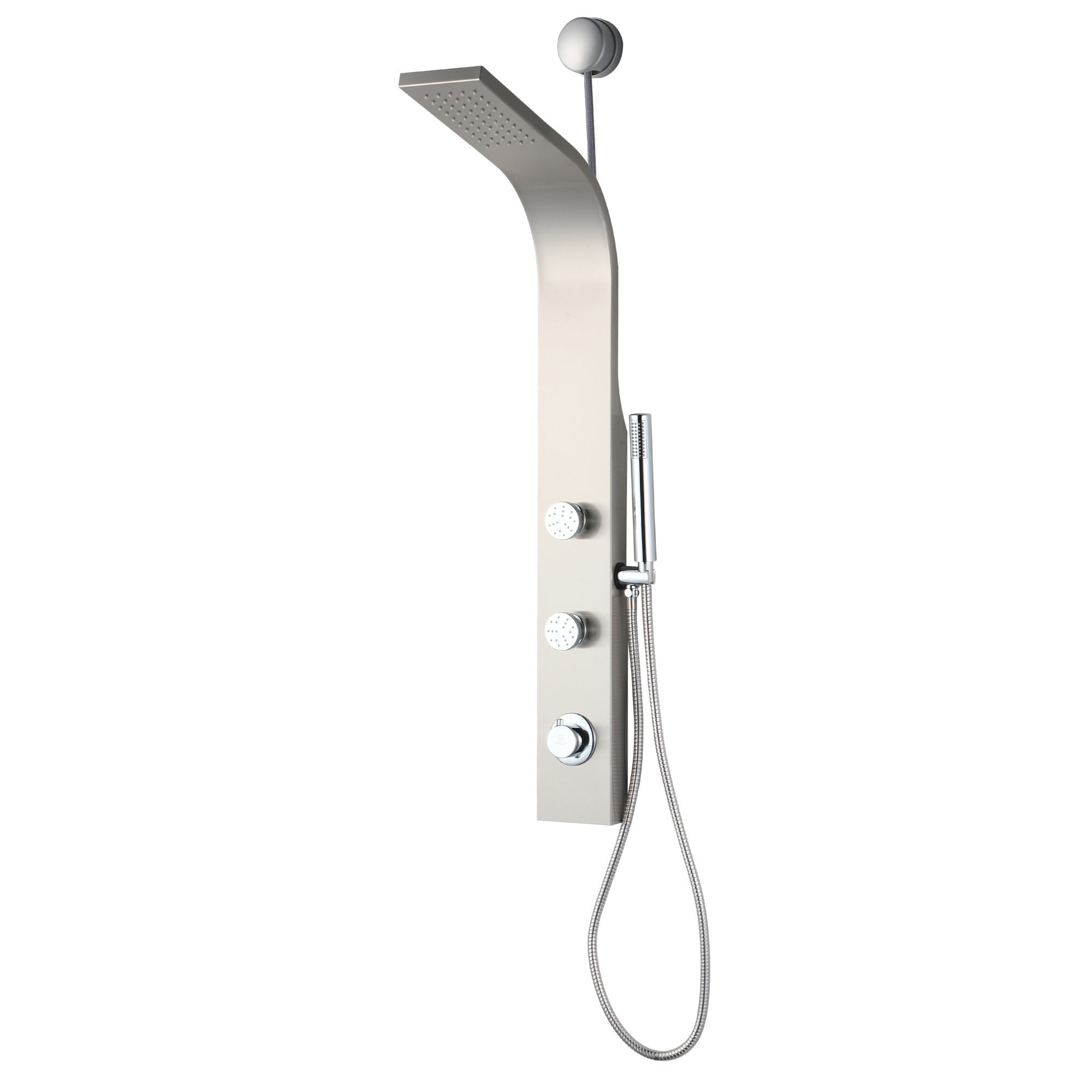 Cici Series 39 in. 2-Jetted Shower Tower with Heavy Rain Shower and Body Jets an