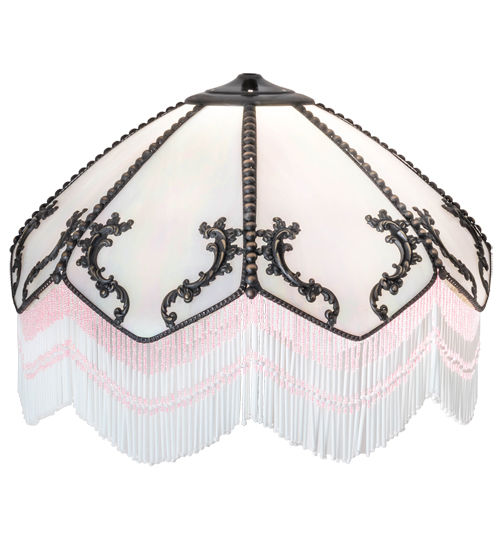 Meyda 19" Wide Regina W/Fringe Shade