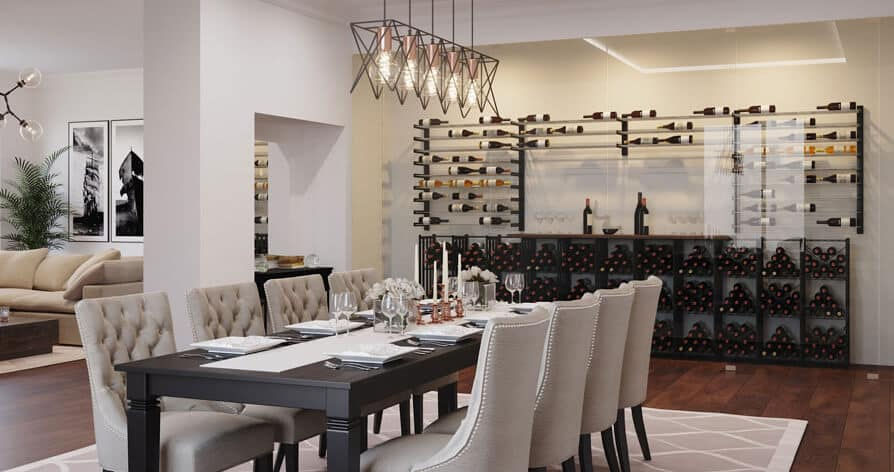 Thumbnail: Evolution Wine Wall 45 1C (wall mounted metal wine rack)