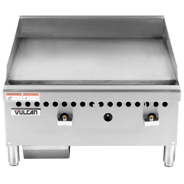 Vulcan VCRG24-M1 Natural Gas 24″ Countertop Griddle with Manual Controls – 50,00