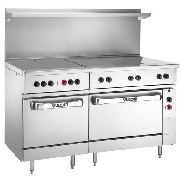 Vulcan EV60SS-5HT208 Endurance Series 60″ Electric Range with 5 Hot Tops, 1 Stan