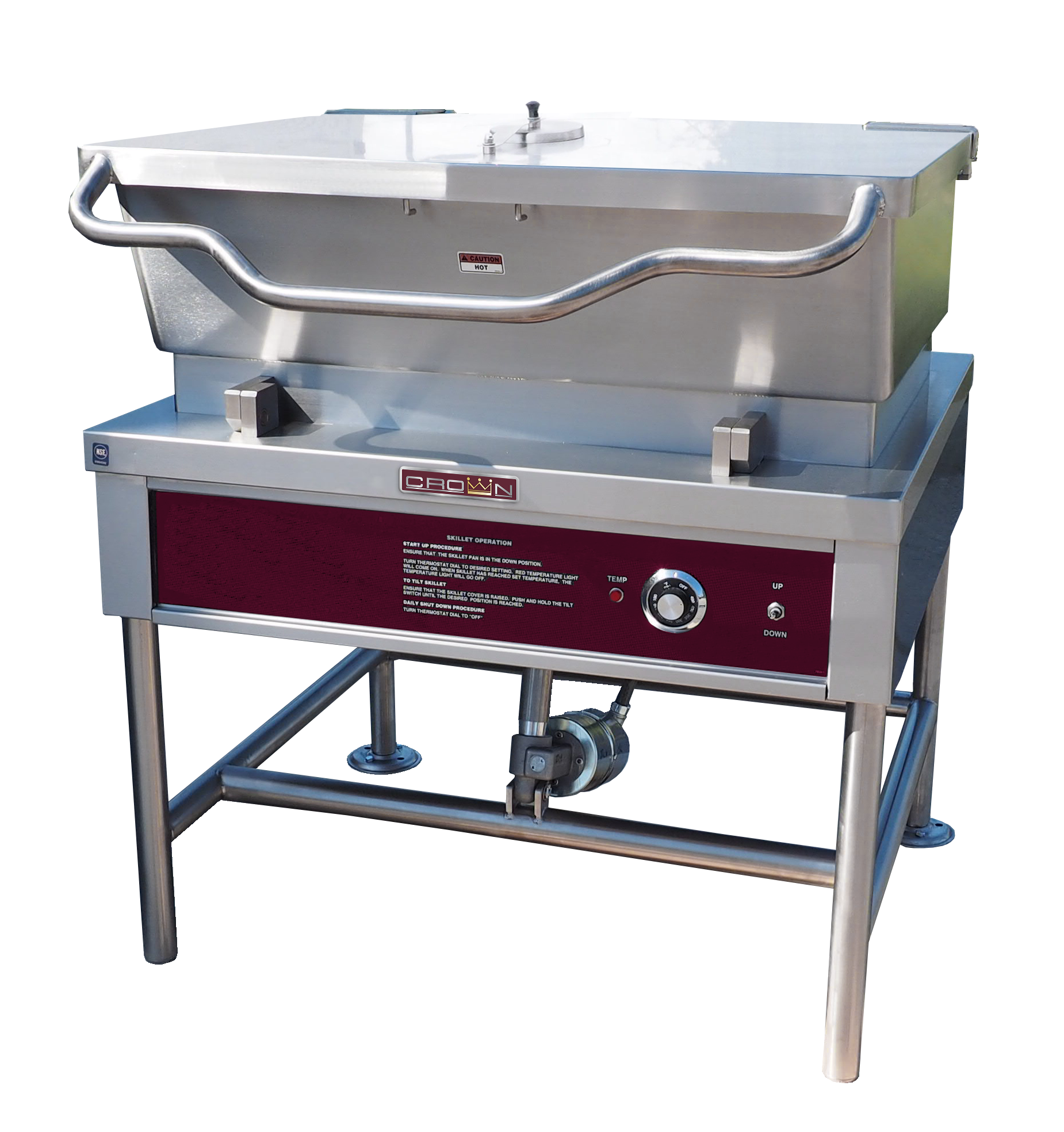 Crownsteamgroup - Electric Tilt Skillet 40 Gallon with Electric Tilt - ELTS-40