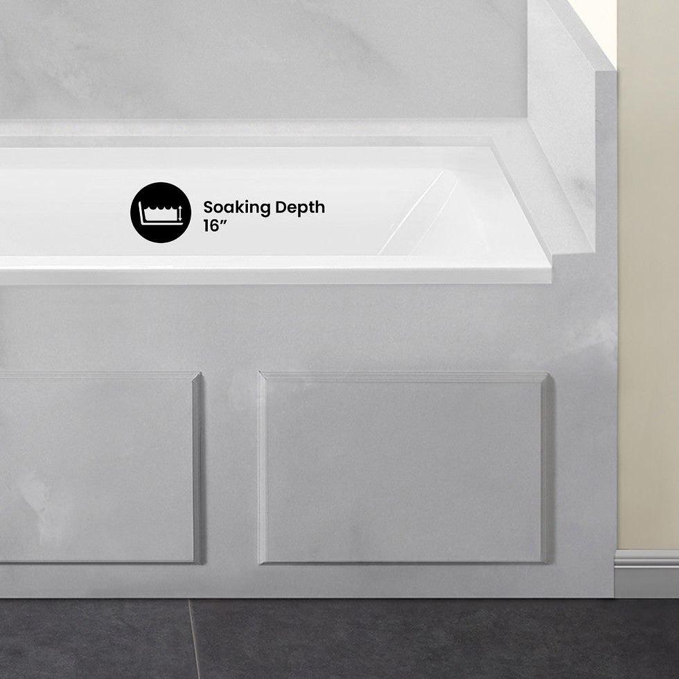 Thumbnail: Swiss Madison Voltaire 60" x 30" Left-Hand Drain Alcove Bathtub