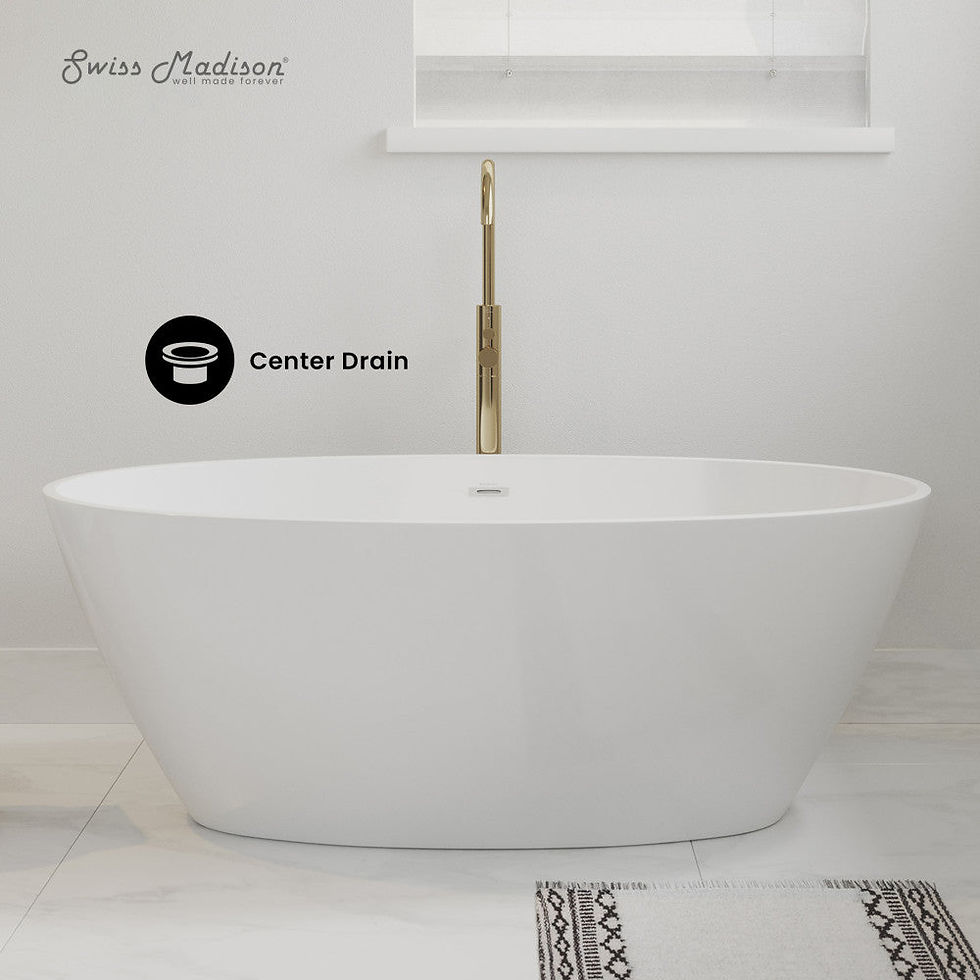Thumbnail: Swiss Madison Manoir 60" Freestanding Bathtub