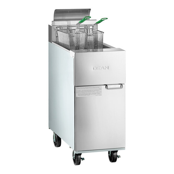 Dean by Frymaster GF14 Open Pot Liquid Propane Floor Fryer 40 lb. – 100,000 BTU