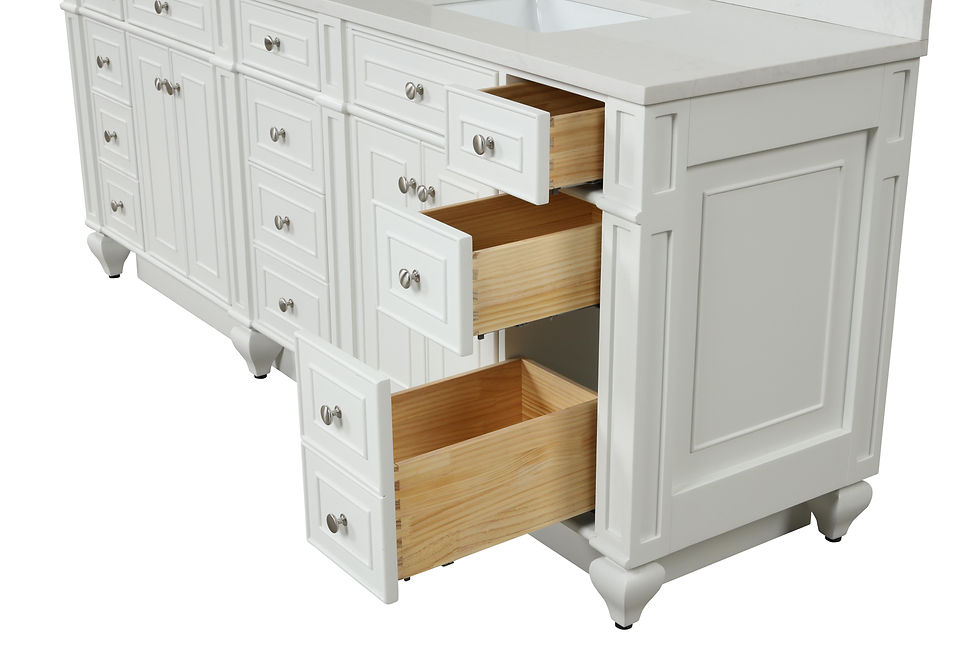Thumbnail: Design Element Bath Kitchen Winston 84" Double Sink Vanity w/ White
