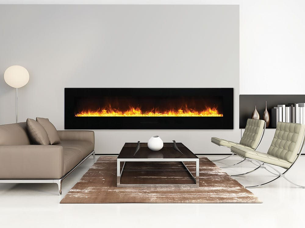 Amantii WM-FM Series 88-In Built-in or Wall Mount Electric Fireplace