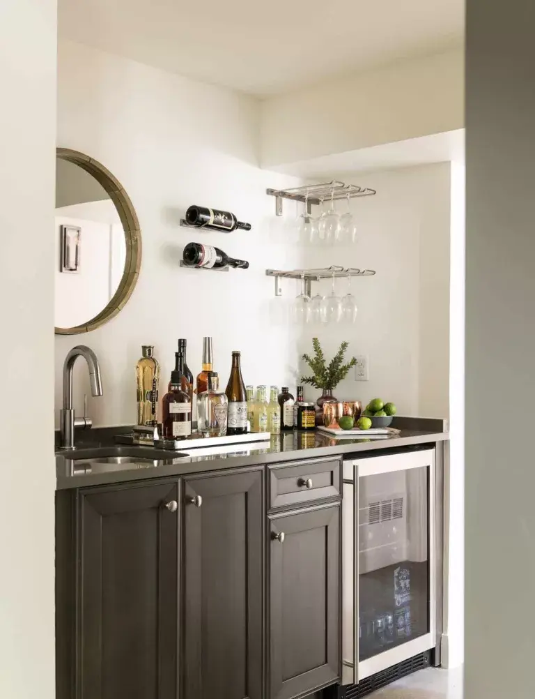 Thumbnail: W Series Stemware Rack (metal wall mounted wine glass storage)