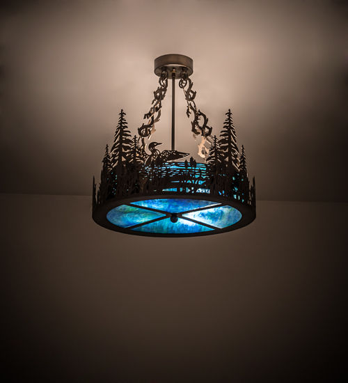 Meyda 20" Wide Loon Semi-flush Mount