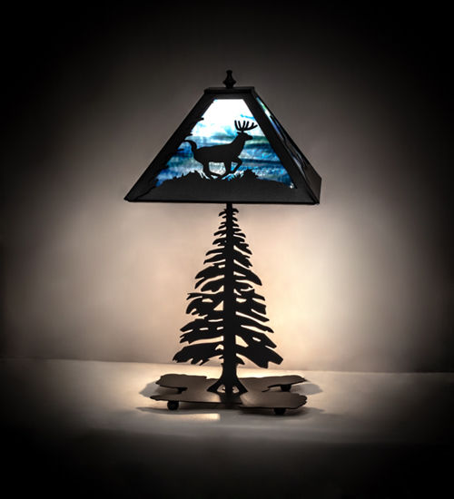 Meyda 22" High Lone Deer Table Lamp