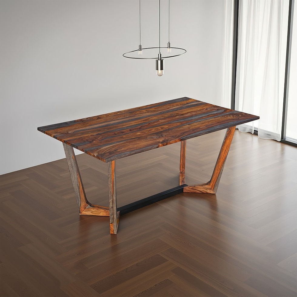 Thumbnail: The Urban Port Myra 6 Seater Dining Table, 67" Rectangular Top in