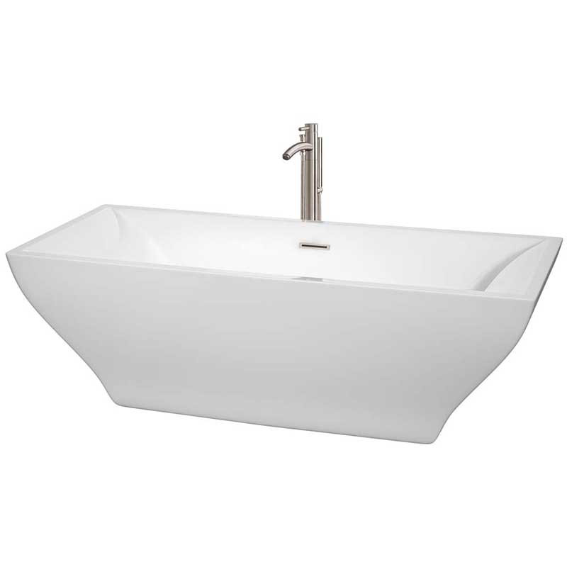 Wyndham Collection Maryam 71″ Freestanding Bathtub in – WCBTK151871ATP11BN
