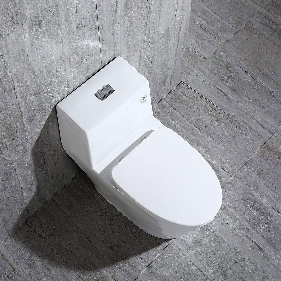 Thumbnail: WoodBridge T-0019 White Dual Flush Elongated One Piece Toilet With Soft Closing
