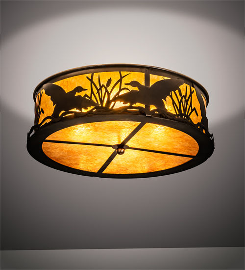 Meyda 22" Wide Ducks in Flight Flushmount