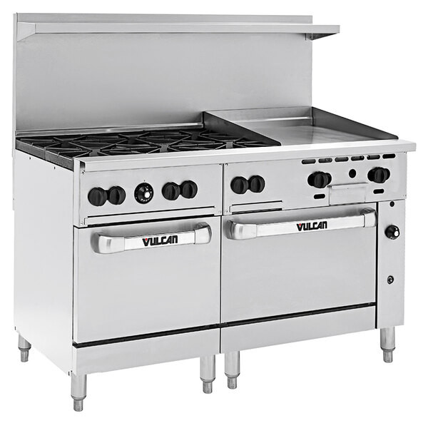 Vulcan 60SC-6B24GTN Endurance Natural Gas 6 Burner 60″ Range with 24″ Thermostat