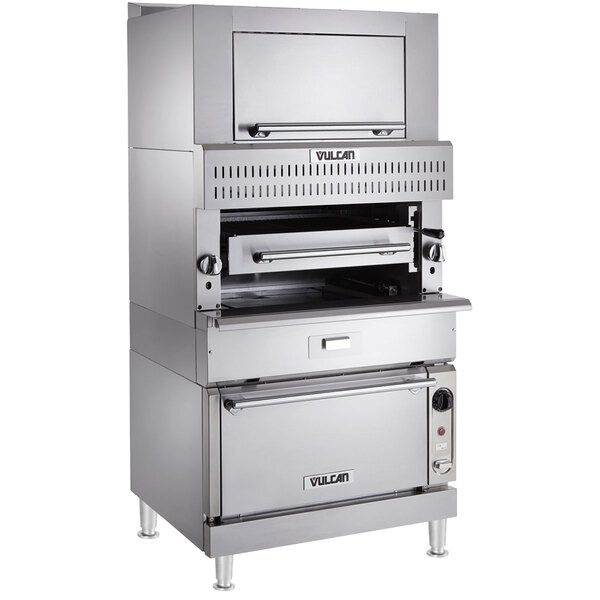 Vulcan VIR1CF-LP Liquid Propane Upright Infrared Broiler with Convection Oven Ba