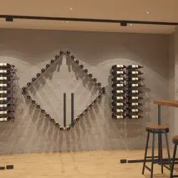 Thumbnail: Vino Rails Flex Mag 45 (wall mounted metal wine rack system for 1.5L &