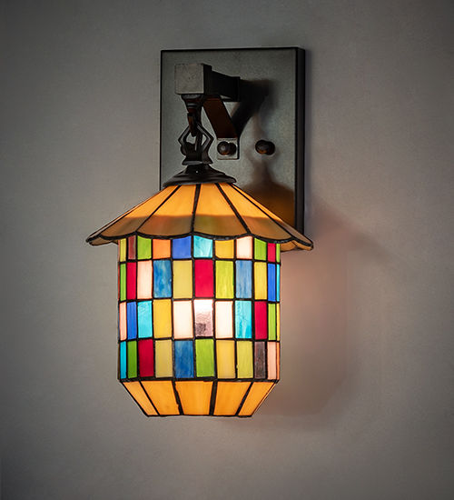 Meyda 8" Wide Meyer Lantern Wall Sconce
