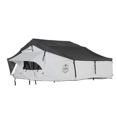 HD Nomadic 3 Person Arctic White Extended Soft Shell Roof Top Tent, White Bod…