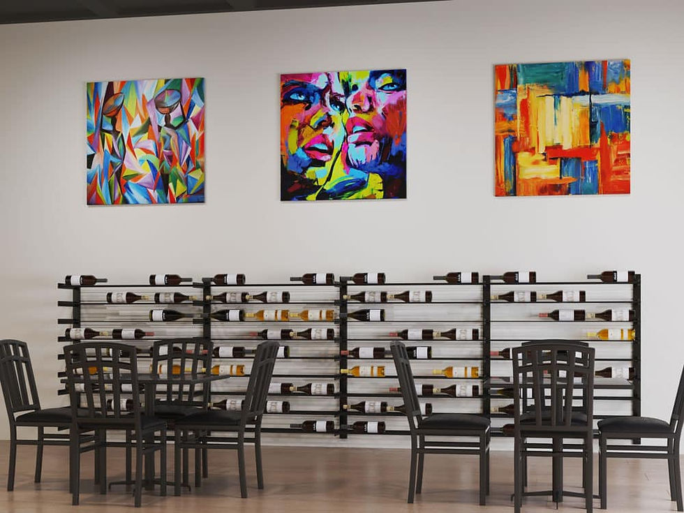 Thumbnail: Evolution Wine Wall 9×6 Designer Grid (industrial chic wall mounted