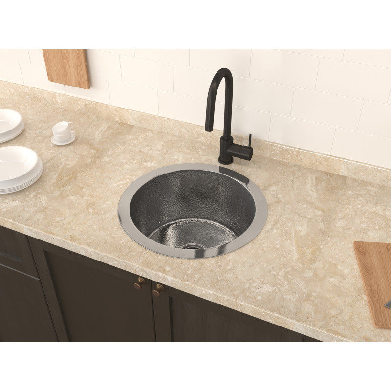 Thumbnail: ANZZI Rumelia Drop-in Handmade Copper 17 in. 0-Hole Single Bowl Kitchen