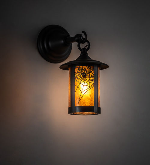 Meyda 6" Wide Fulton Spider Web Hanging Wall Sconce