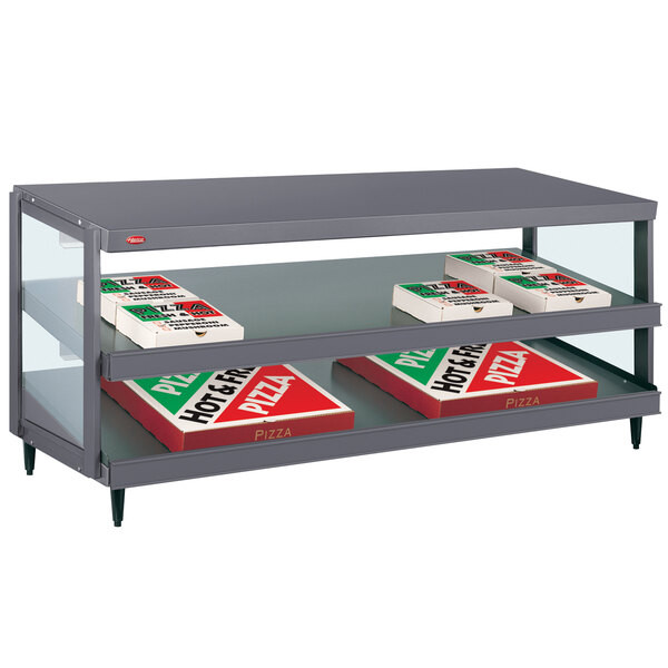 Hatco GRPWS-4818D Granite Gray Glo-Ray 48″ Double Shelf Pizza Warmer – 120V, 192
