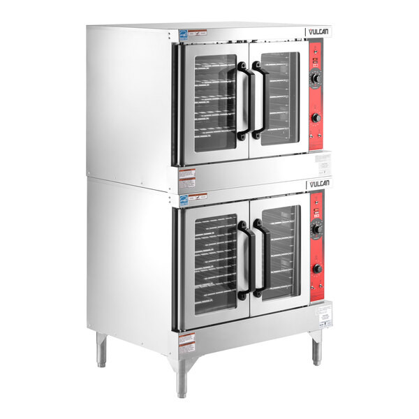 Vulcan VC44GD-NAT Natural Gas Double Deck Full Size Gas Convection Oven with Sol
