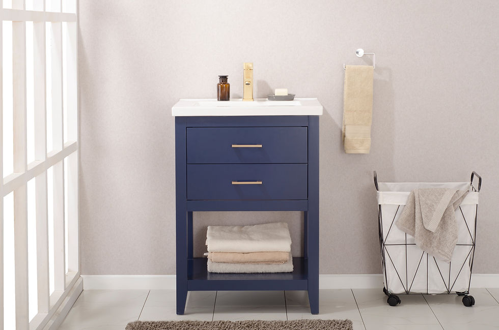 Thumbnail: Design Element Bath Kitchen Cara 24" Single Sink Vanity w/ Porcelain Top