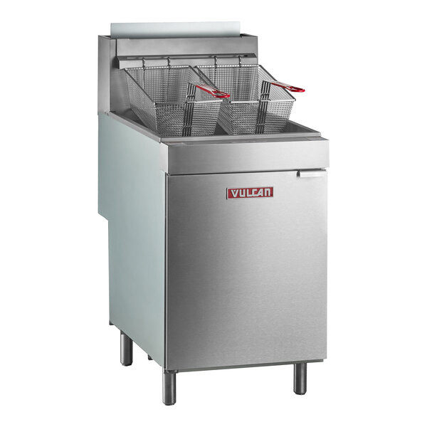 Vulcan LG500-2 65-70 lb. Liquid Propane Floor Fryer – 150,000 BTU