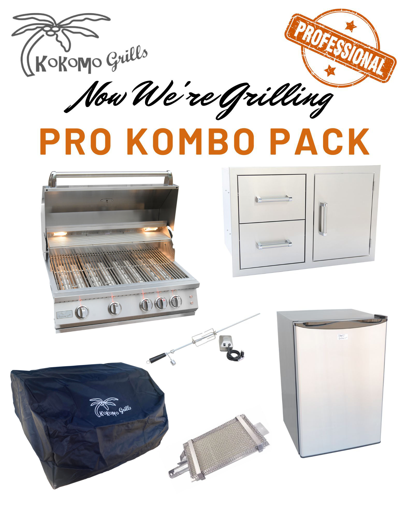 Kokomo Grills Professional Now We're Grilling Kombo Pack