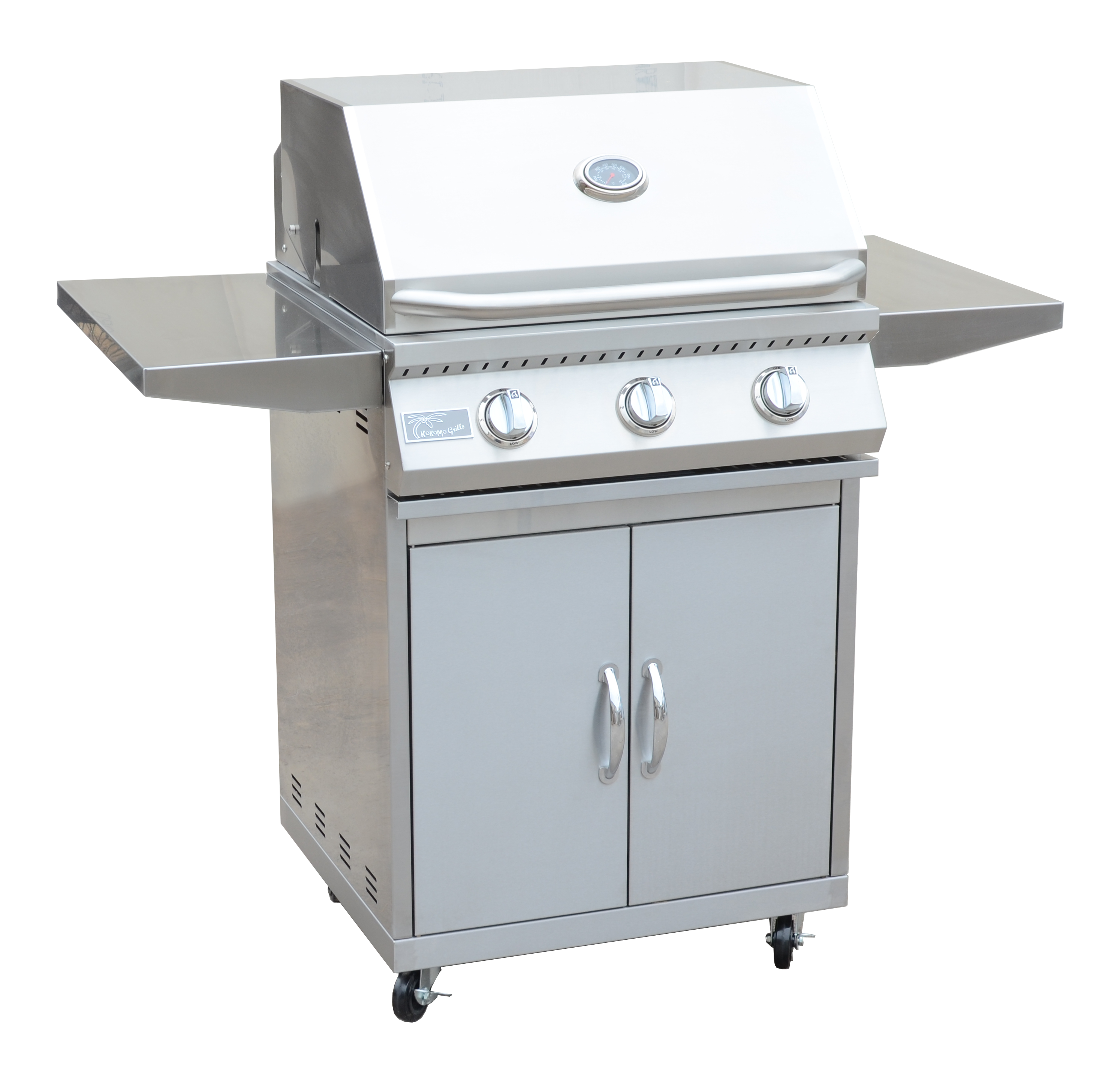 Kokomo Grills 3 Burner 26" Cart Model BBQ Grill with Locking Casters