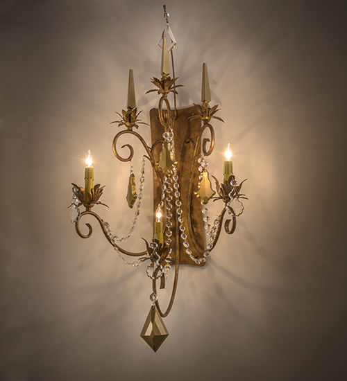 Meyda 21" Wide Minuet 3 Light Wall Sconce