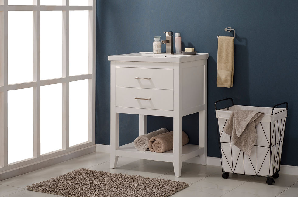 Thumbnail: Design Element Bath Kitchen Cara 24" Single Sink Vanity w/ Porcelain Top