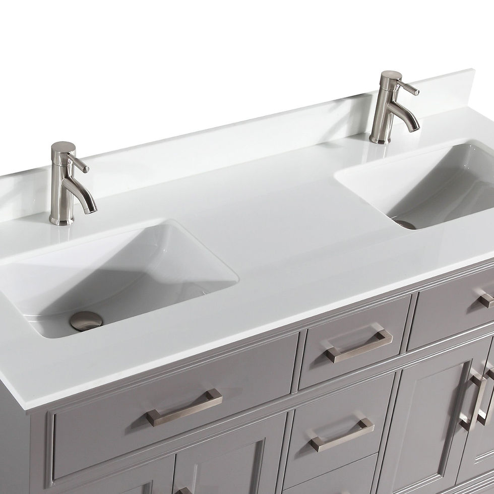 Thumbnail: vanityart Bath Vanity w/ Engineered Marble Top w/ Basin & Mirror CVA DB
