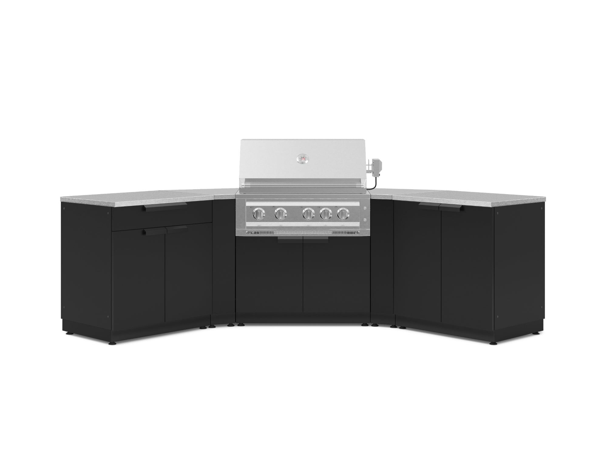 OKC-8 PC Set SS-Matte Black-Bar, 45, 36IGC, 2 Door,36 NG Platinum Grill-2x32SS T