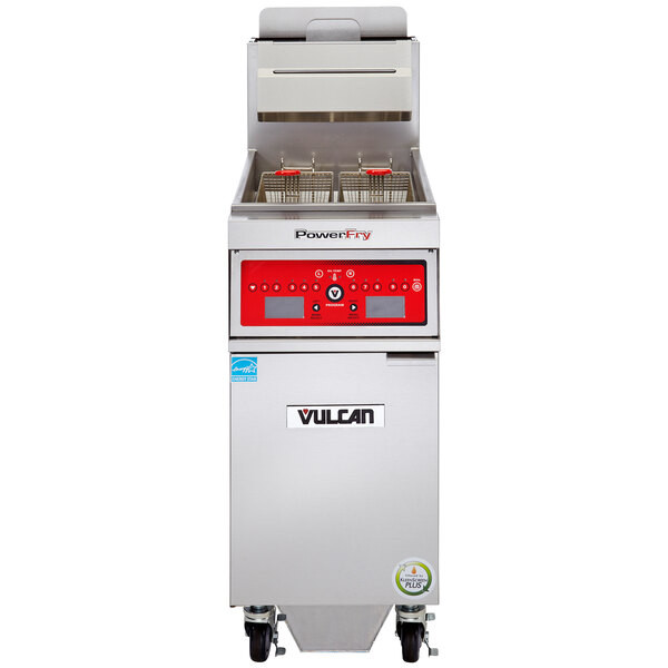 Vulcan 1VK85CF-1 PowerFry5 85-90 lb. Natural Gas Floor Fryer with Computer Contr
