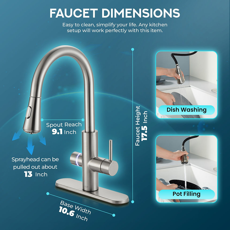 Thumbnail: ANZZI Sunset 4-in-1 Single Handle 17.5 in. Faucet for Instant Hot Water