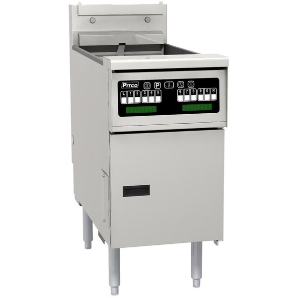 Pitco® SE14R-VS7 40-50 lb. Solstice Electric Floor Fryer w/ 7″ 614SE14RVS7B